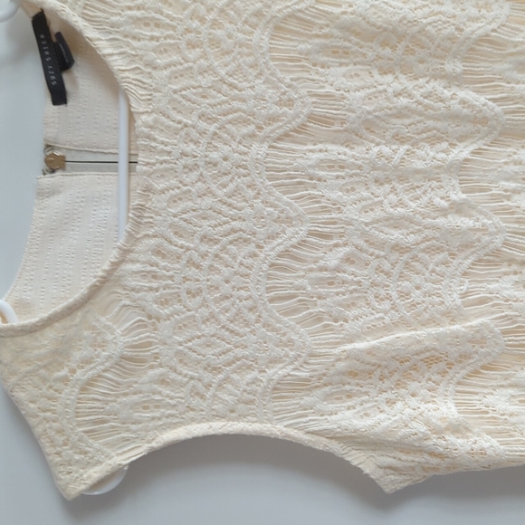 Suzy shier cream lace dress size medium - Picture 2 of 5